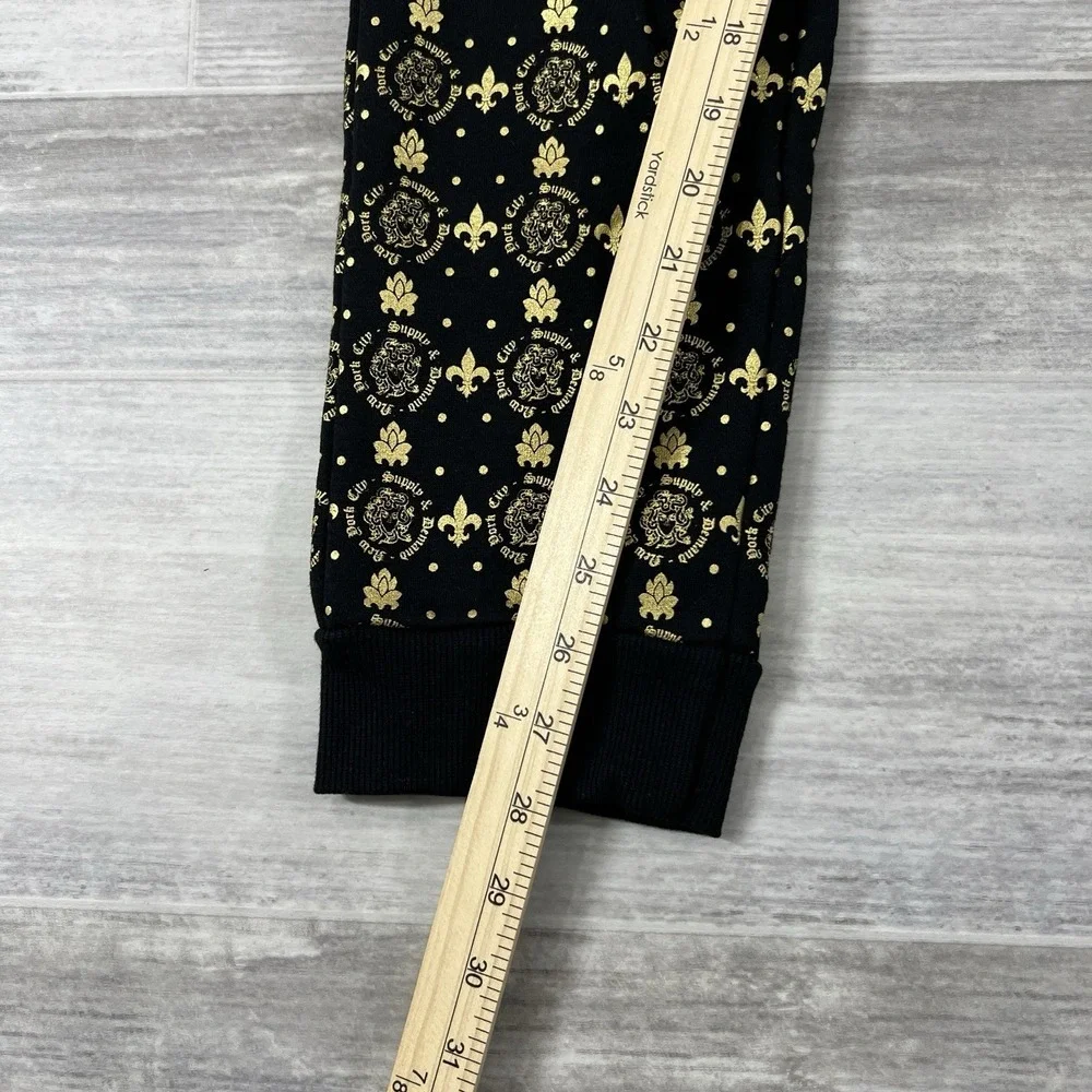Supply & Demand‎ Royalty Monogram Jogger Sweatpants Black/Gold Men's Small NWT